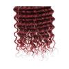 Luxury Deep Wave Peruvian Burgundy Red #99J Wavy Virgin Human Hair Extensions #5 small image