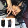 Peruvian Straight 360 Lace Front Closure Ear to Ear with 3Bundles Virgin Hair #1 small image