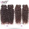 Peruvian Curly Human Hair 3 Bundles 2#4#33#99J# UNice 8A Virgin Hair Extensions #2 small image