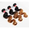 Luxury Body Wave Peruvian Auburn #30 Ombre Virgin Human Hair Extensions #3 small image