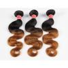 Luxury Body Wave Peruvian Auburn #30 Ombre Virgin Human Hair Extensions #4 small image