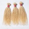 Luxury Kinky Curly Peruvian Bleach Blonde #613 Virgin Human Hair Extensions #1 small image