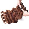 Luxury Body Wave Medium Chocolate Brown #4 Peruvian Virgin Human Hair Extensions #5 small image