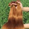 Luxury Silky Straight Peruvian Auburn #30 Virgin Human Hair Extensions 7A Weave