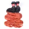 Luxury Body Wave Orange Red #350 Ombre Peruvian Virgin Human Hair Extensions