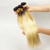 Luxury Dark Roots Peruvian Bleach Blonde #613 Straight Virgin Hair Extensions