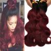 Black Rose Hair Two Tone Ombre Hair Extensions Weaves 7A Peruvian Virgin Hair... #1 small image