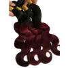 Black Rose Hair Two Tone Ombre Hair Extensions Weaves 7A Peruvian Virgin Hair...
