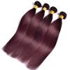 Luxury Peruvian Silky Straight Burgundy Red #99J Virgin Human Hair Extensions #1 small image