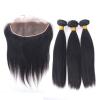 7A Straight Peruvian Virgin Hair 3Bundles with 13x4 Ear to Ear Lace Closure #2 small image