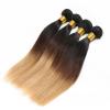 Luxury Straight Peruvian Blonde #1B/4/27 Ombre Virgin Human Hair Extensions #1 small image