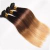 Luxury Straight Peruvian Blonde #1B/4/27 Ombre Virgin Human Hair Extensions #2 small image