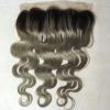 Luxury Body Wave Peruvian Dark Roots Grey Lace Frontal 13x4 Virgin Hair 7A #3 small image