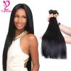3 Bundles/300g 100% Unprocessed Virgin Peruvian Straight Hair Extension Weft #1 small image