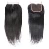 4&#034;x4&#034; Peruvian 8A Virgin Remy Human Hair Unprocessed Silk Straight Lace Closure