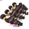 Virgin Loose Wave Human Hair 3 Bundles/150g Peruvian Remy Hair Extension Weft #1 small image