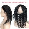 Peruvian Virgin Hair 360 Lace Frontal Band Closure with 4 Bundles/200g Deep Wave #4 small image