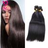 7A Peruvian Virgin Straight Hair 3 Bundles Human Hair Weave  Extensions 300g #1 small image