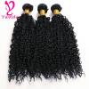 THICK 7A 300g Kinky Curly 3 Bundles Peruvian Virgin Human Hair Weave Weft #2 small image