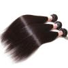 13x4 Lace Frontal With Peruvian Virgin Human Hair Straight Weft 3 Bundles #4 small image