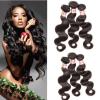 150g/3 Bundles Peruvian Body Wave Virgin Human Hair Weave Extensions Black #1 small image