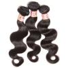 150g/3 Bundles Peruvian Body Wave Virgin Human Hair Weave Extensions Black #3 small image