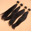 Peruvian Straight Virgin Hair With Silk Base Closure With Baby Hair 4 Bundles #3 small image
