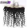 Peruvian Deep curly  Virgin Human Hair 13&#034;x2&#039;lace frontal closure Bleach knots #2 small image