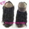 Newest 360 Lace Band Frontal Closure Body Wave Peruvian Virgin Remy Human Hair #1 small image