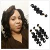 7A Peruvian Virgin Hair Body Wave Hair Wefts Human Remy Hair Extensions 12 inch #1 small image