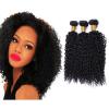 7A Long Inch Kinky Curly 300g Human Hair Extensions Virgin Peruvian Hair Weft #1 small image