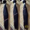 3 Bundles Straight Hair Weft with Lace Closure Virgin Peruvian Human Hair Weave #2 small image
