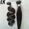 3 Bundles Straight Hair Weft with Lace Closure Virgin Peruvian Human Hair Weave #4 small image