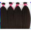 Kinky Straight Virgin Peruvian Bundle remy human hair weft Weave extensions 100g #1 small image