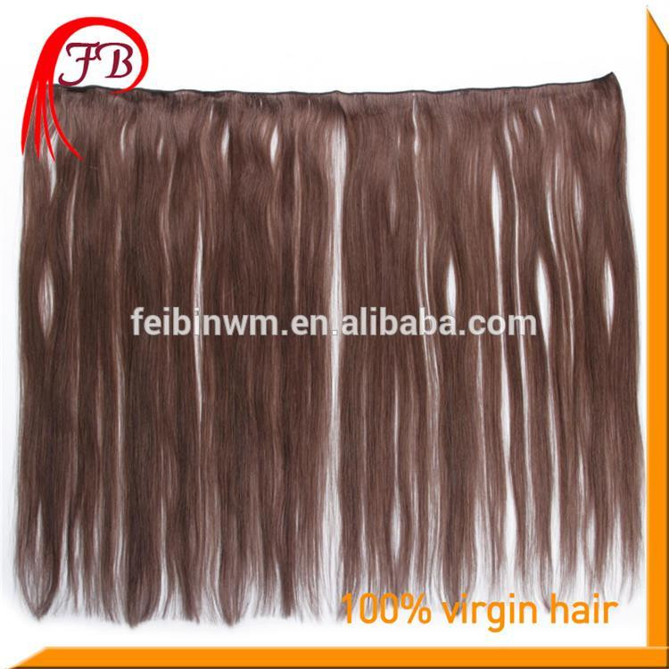 Fashion Style 7A Human Virgin Straight Hair Weft Color #2 Virgin Brazilian Hair Weft
