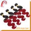 Ombre Hair weft Body Wave hair extension fahion 1B/red hair extension