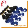 wholesale extension virgin remy human hair body wave 1b blue ombre color hair