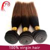 High quality grade 7a unprocessed hair two tone straight hair virgin ombre hair extension