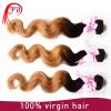 Ombre Hair weft raw and unprocessed Body Wave hair weft 1B/27# hair extension