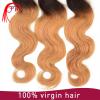 100% human ombre hair body wave Brazilian ombre hair extension