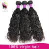 factory hot sell natural color hair extensions natural wave 100% human brazilian virgin hair #1 small image