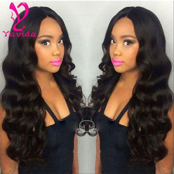 7A Brazilian Virgin Body Wave Human Hair Weave Extensions Weft 3 Bundles/300g #1 image