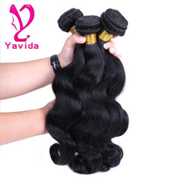 7A Brazilian Virgin Body Wave Human Hair Weave Extensions Weft 3 Bundles/300g #3 image