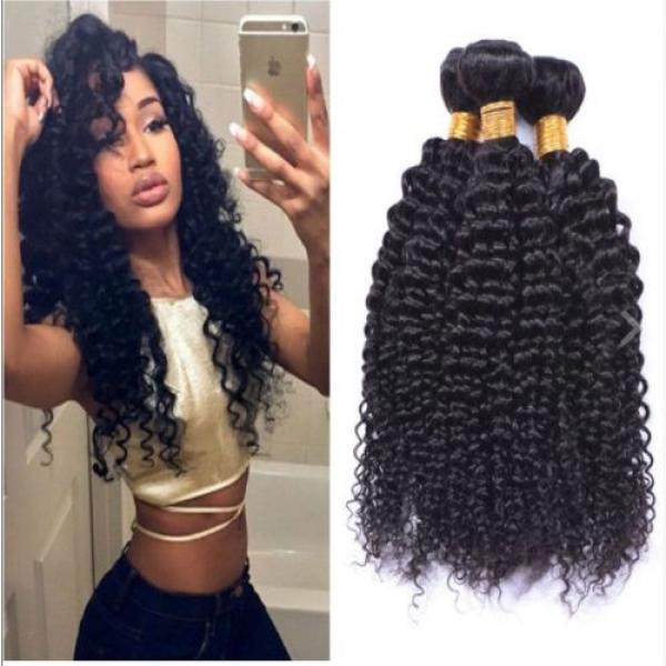 Brazilian Curly Virgin Hair Weave 3bundles/150g Unprocessed Human Hair Extension #1 image