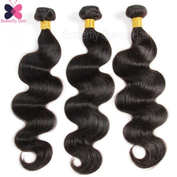 Unprocessed Virgin Brazilian Body Wave Human Hair Extension Weave 3 Bundles/300g #2 image