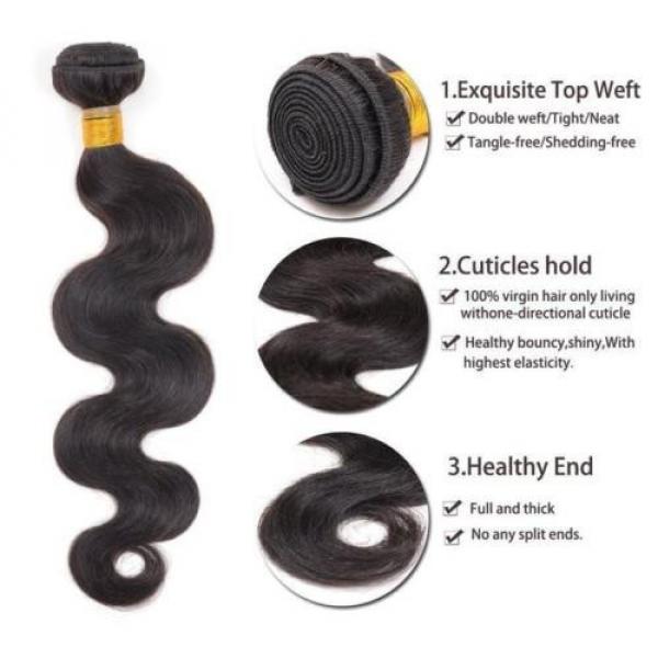 1Bundle/lot 50g Virgin Brazilian Human Hair Extensions Body Wave Hair Weave #1 image