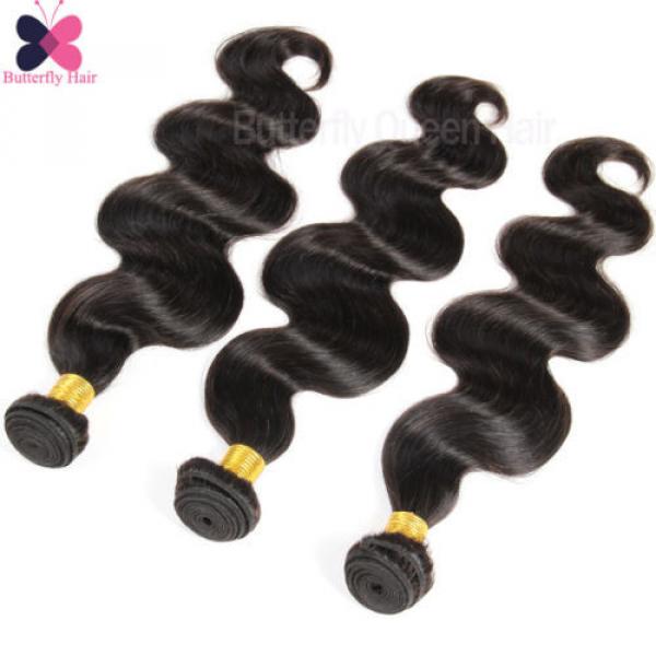 Unprocessed Virgin Brazilian Body Wave Human Hair Extension Weave 3 Bundles/300g #3 image