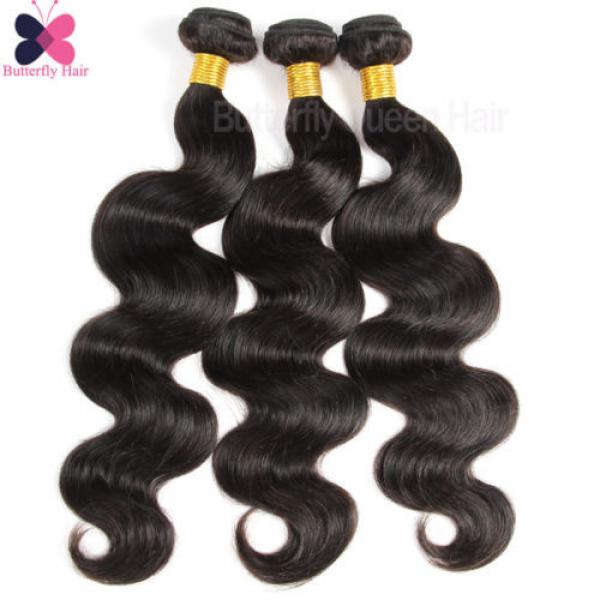 Unprocessed Virgin Brazilian Body Wave Human Hair Extension Weave 3 Bundles/300g #4 image