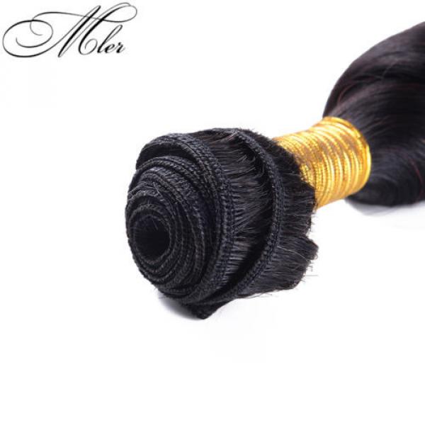 100% Brazilian Virgin Human Loose wave hair Extensions 1-3 Bundle Weave Weft #5 image