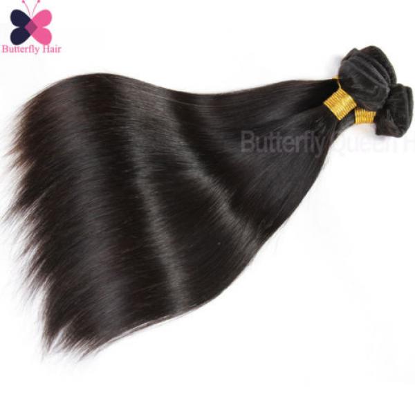 Natural Black Straight Hair 3Bundles Brazilian Virgin Hair Cheap 150G Human Hair #2 image